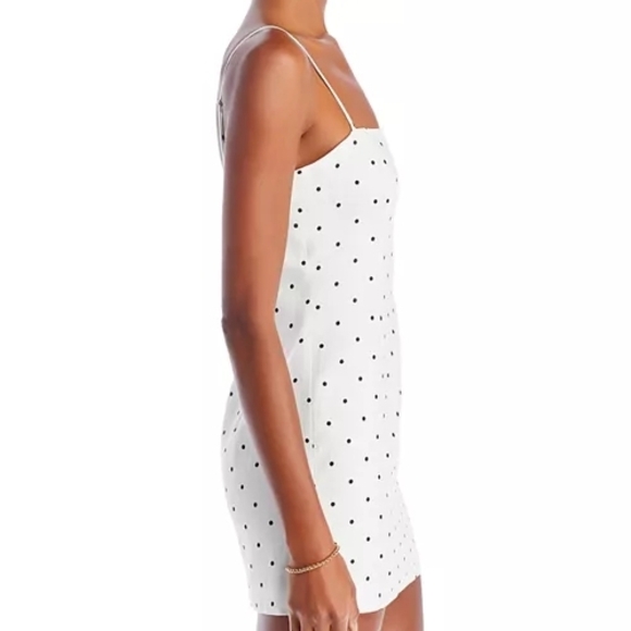 Bardot Joie Linen Mini Dress Women’s Straight Neck Slim Straps Lightweight Print - Picture 6 of 8